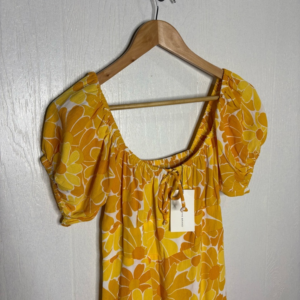 NWT Faithful the Brand Revolve Lovita mini dress Canaria marigold size US 6 - Picture 6 of 12